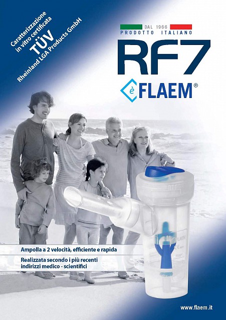 Flaem, Kit Completo Accessori Aerosol, Ampolla RF7 Dual Speed, Mascherina  Adulto, Mascherina Pediatrica, Boccaglio, Elastico, Tubetto 1 Mt.