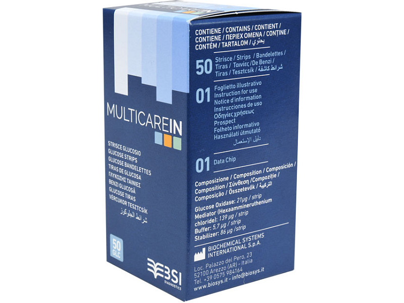 Strisce glicemia per MulticareIn - 50 strisce