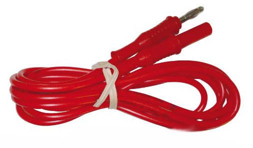 cavetto con spinotti maschio rosso 4mm per elettroterapie professionali -  RAM Apparecchi Medicali