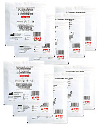 Compresse di garza tagliate sterili 4 strati, 10x10 - 10 pz.