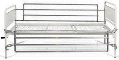 Coppia di sponde da letto ribaltabili con struttura in alluminio