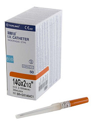 Aghi cannula terumo surflo 14g - 2,15x64 mm - arancione - sterili - conf. 50 pz.
