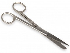 Forbici rette punte alterne con clip - 14 cm