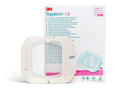 Tegaderm 3M 1668 pellicola trasparente per fissaggio I.V. con finestra non adesiva 12x12 cm - conf. 25 pz.