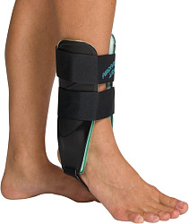 Aircast Air-Stirrup Universe 02E, Tutore Caviglia Bivalva con Compressione Pneumatica (Taglia Unica)