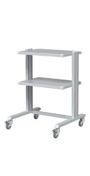 Carrello per supporto apparecchiature mediche Basic con 2 ripiani 43x60 cm