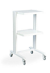 Carrello per supporto apparecchiature mediche Basic con 2 ripiani 43x45 cm