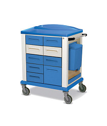 Carrello basic - standard con 9 cassetti - blu