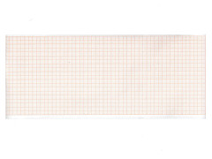Carta termica ecg 107x25 mmxm - rotolo griglia arancio - conf. 10 rotoli