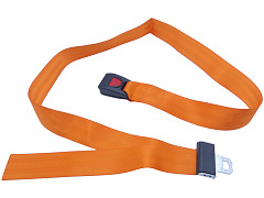 Cintura di sicurezza 1 pezzo - poliestere arancio - fibbia in metallo - 1 pz.