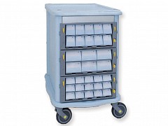 Carrello double face farmacia - 62 cassetti