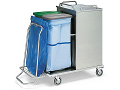 Carrello lavanderia chiuso - acciao inox