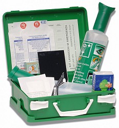 Cassetta di Pronto Soccorso a Valigetta - Kit Lavaocchi - soluzione sterile per lavaggio oculare da 500 ml